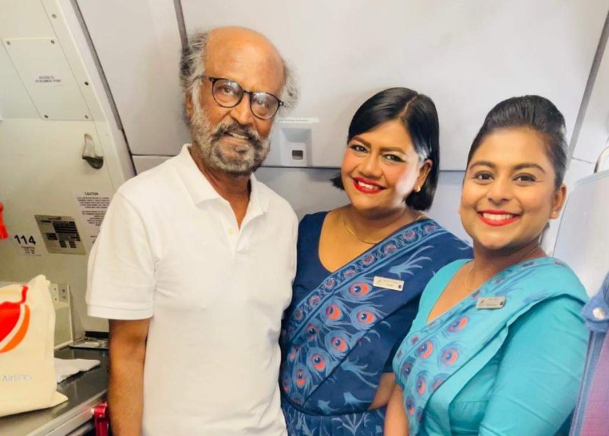 Super star Rajnikant onboard in SriLanka (PHOTOS)