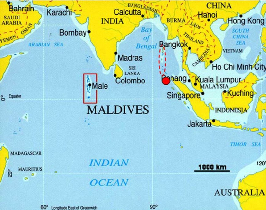 மாலைதீவு அருகே சக்திவாய்ந்த நிலநடுக்கம்  - அபாய எச்சரிக்கை இல்லை!