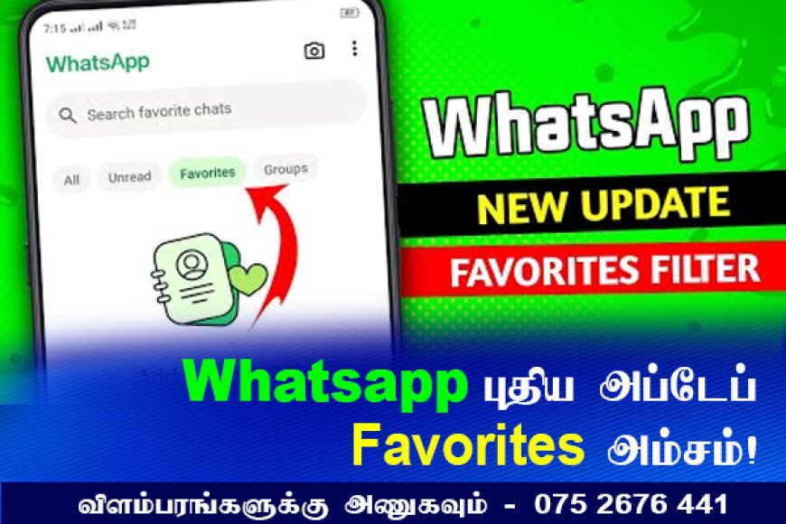 Favourites அம்சத்தை அறிமுகம் செய்தது WhatsApp ​​செயலி!