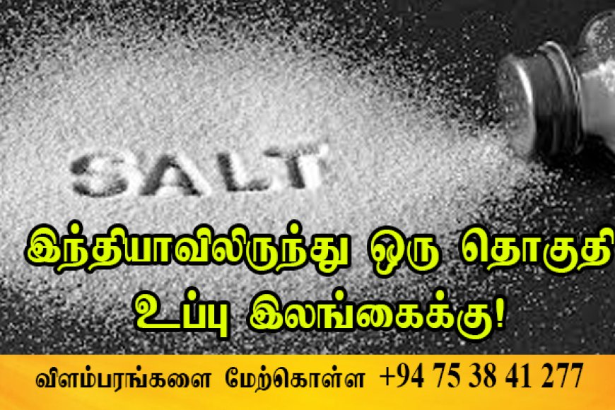 இந்தியாவிலிருந்து இறக்குமதி செய்யப்பட்ட முதல் தொகுதி உப்பு  வந்தடைந்தது!