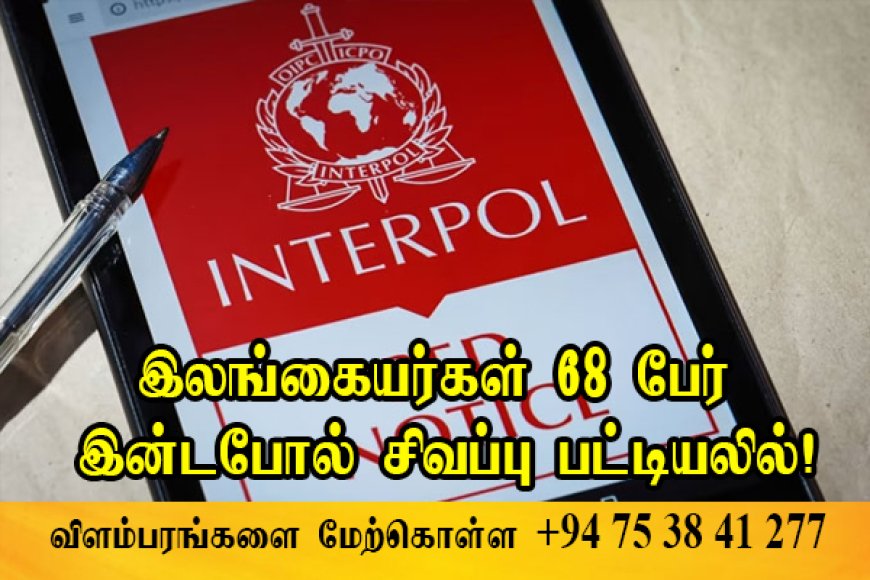 இலங்கையர் 68 பேர் இன்டர்போலின் சிவப்பு பட்டியலில் தேடுதல்!