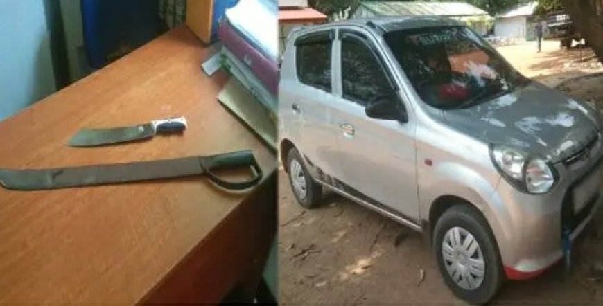 வாக்களிப்பு நிலையத்துக்கு அருகில் வாள்களுடன் இருவர் கைது!
