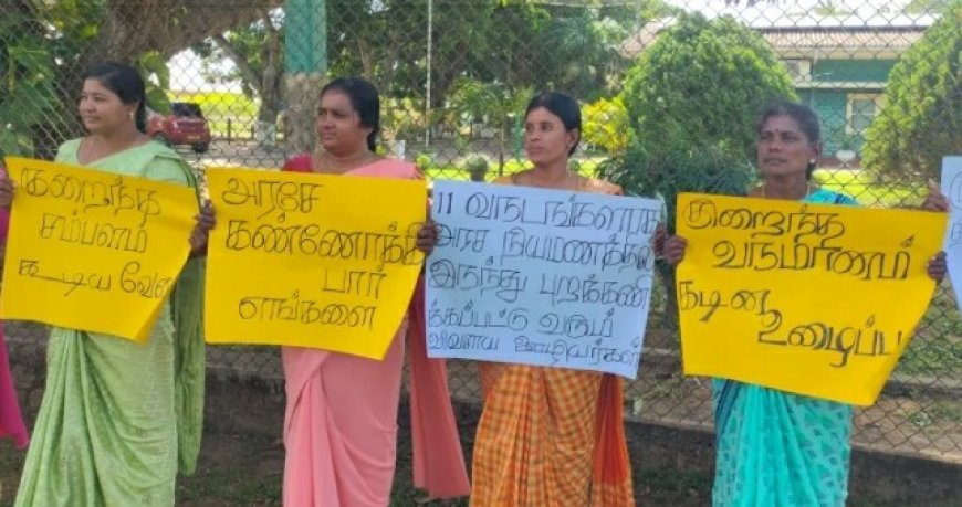 நிரந்தர நியமனம் கோரி விவசாய ஆராய்ச்சி நிலைய ஊழியர்கள் போராட்டம்!