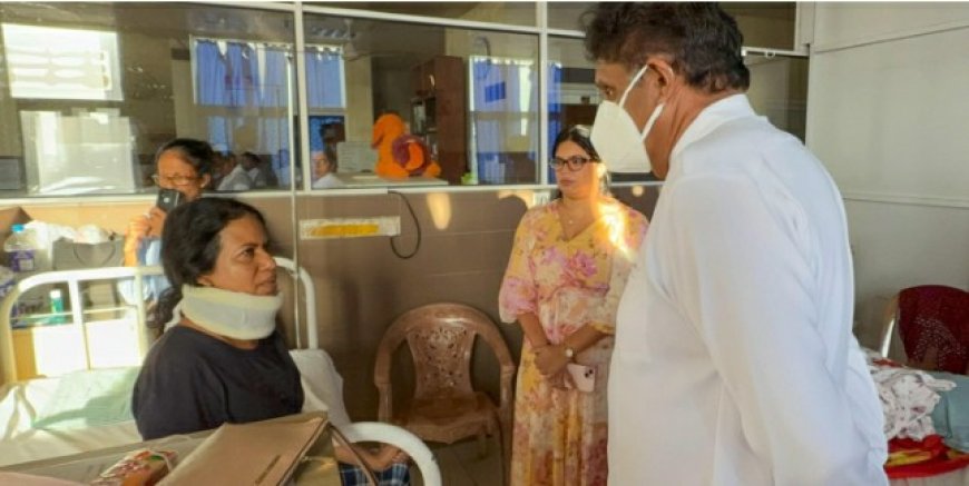 தாக்குதலுக்குள்ளான கொழும்பு மாநகர சபை உறுப்பினரை நேரில் சென்று பார்த்த சஜித்!
